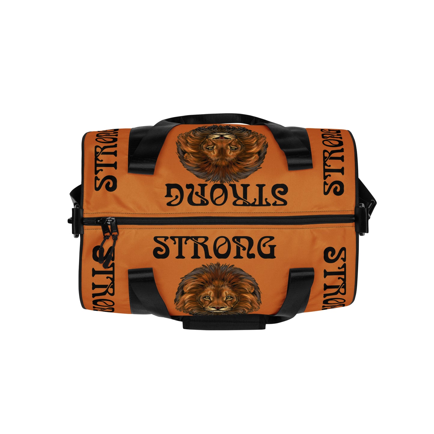 “STRONG” Bronze Gym Bag W/Black Font