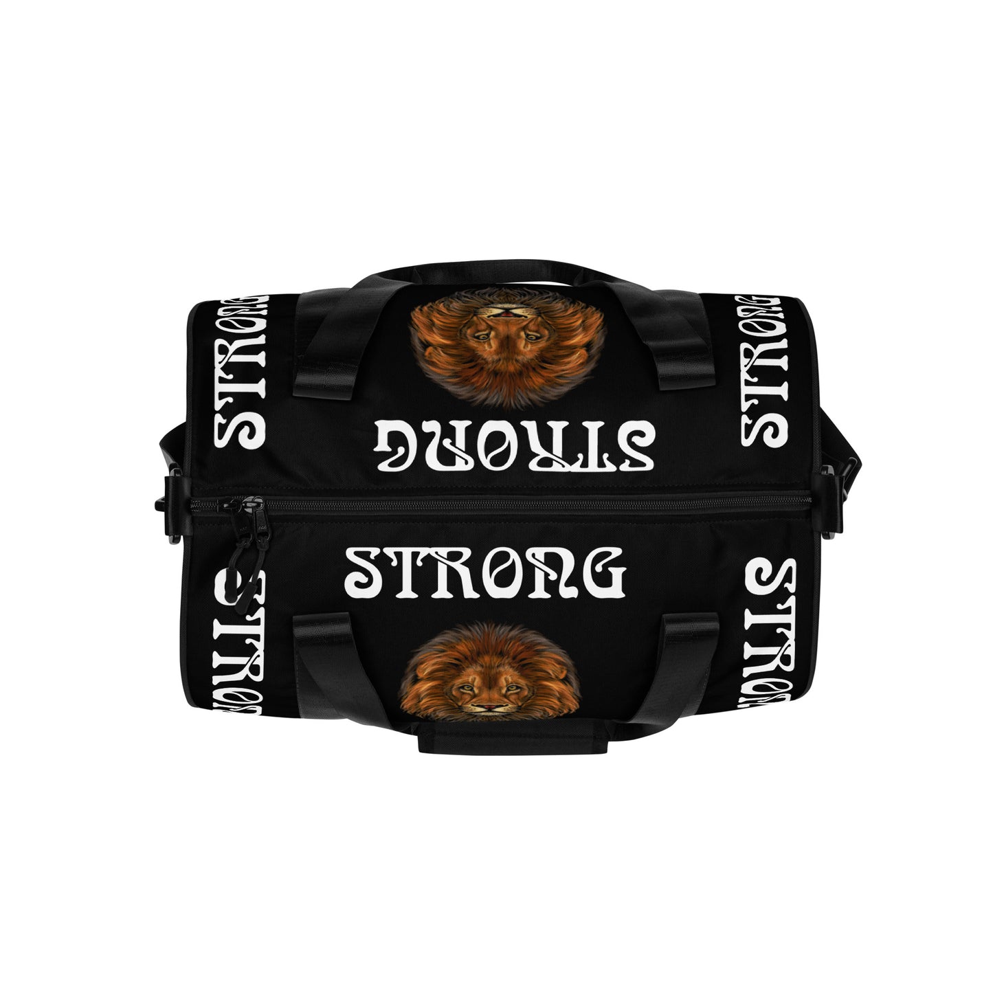 “STRONG” Black Gym Bag W/White Font