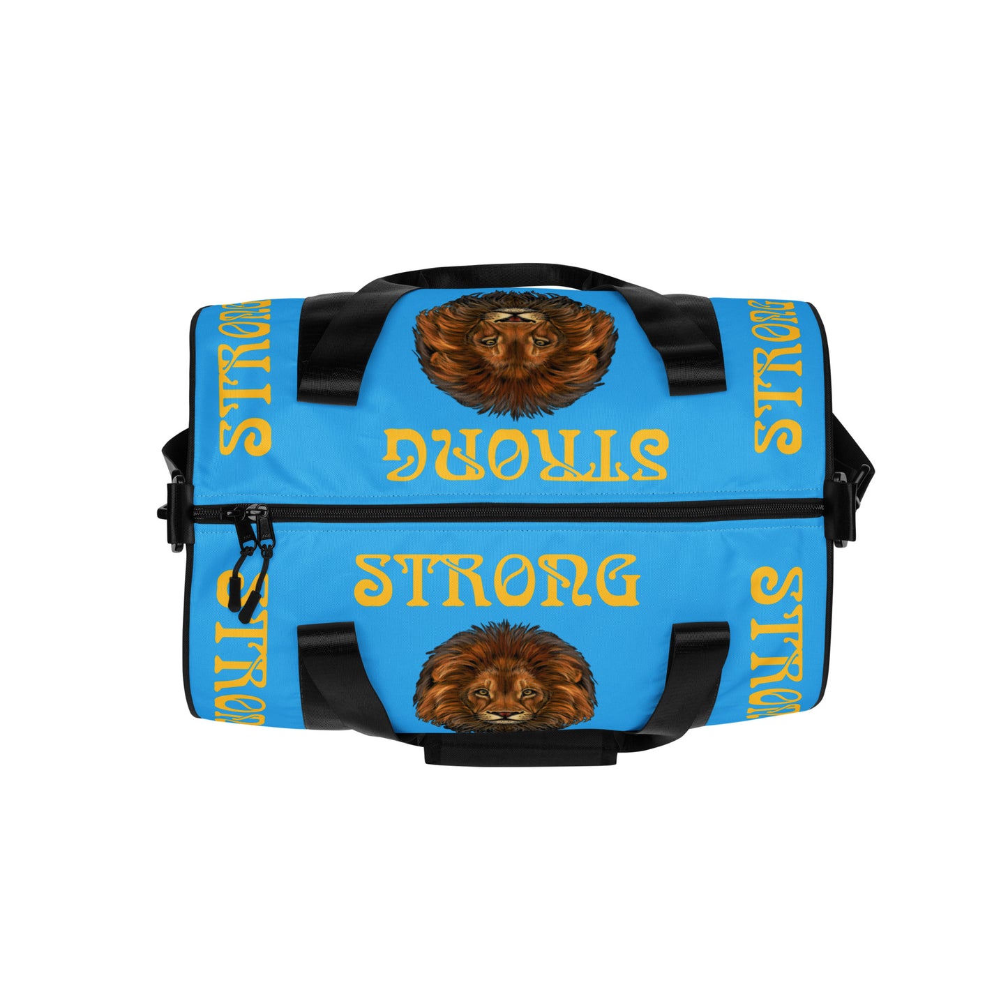 “STRONG” SkyBlue Gym Bag W/Yellow Font