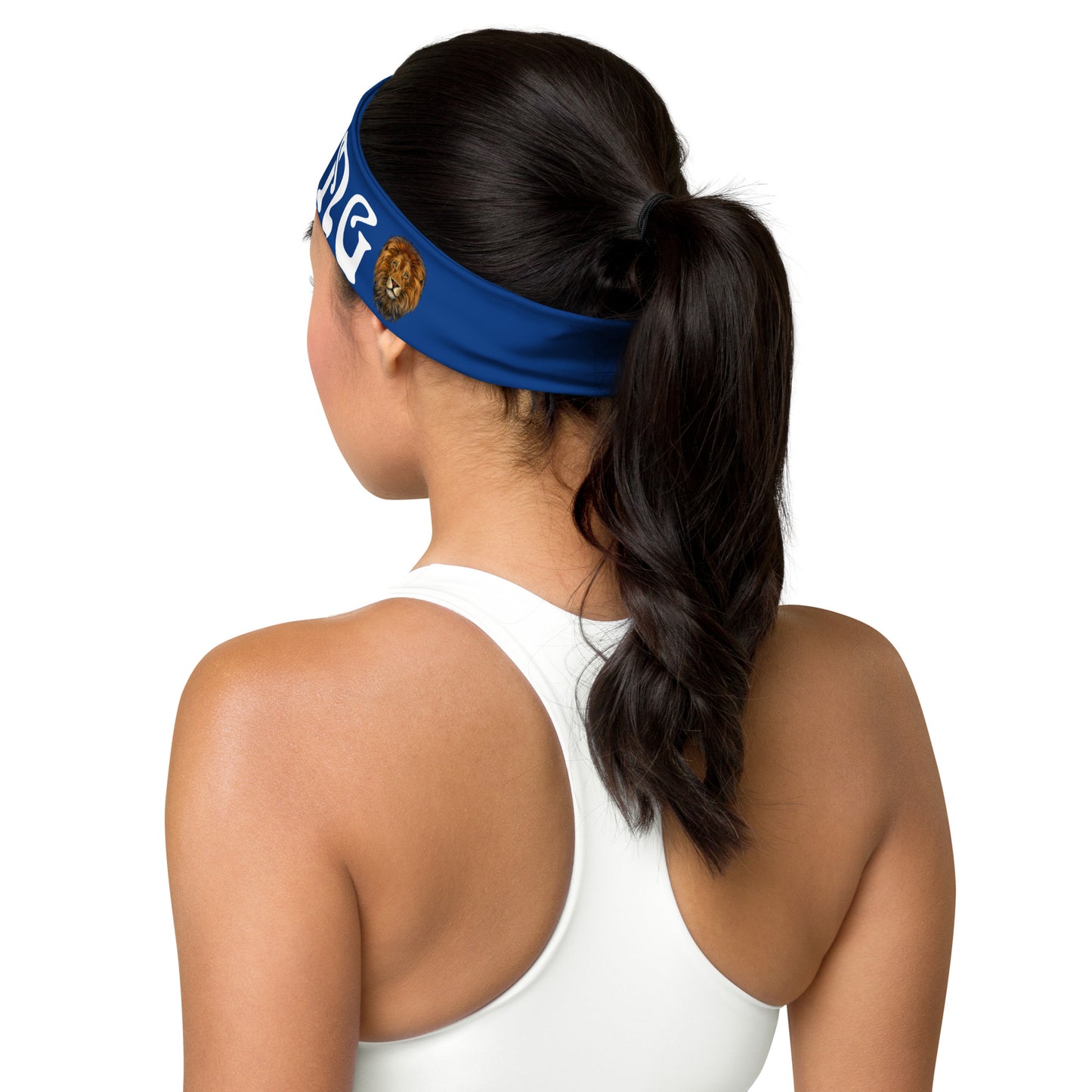 “STRONG” Blue Headband W/White Font