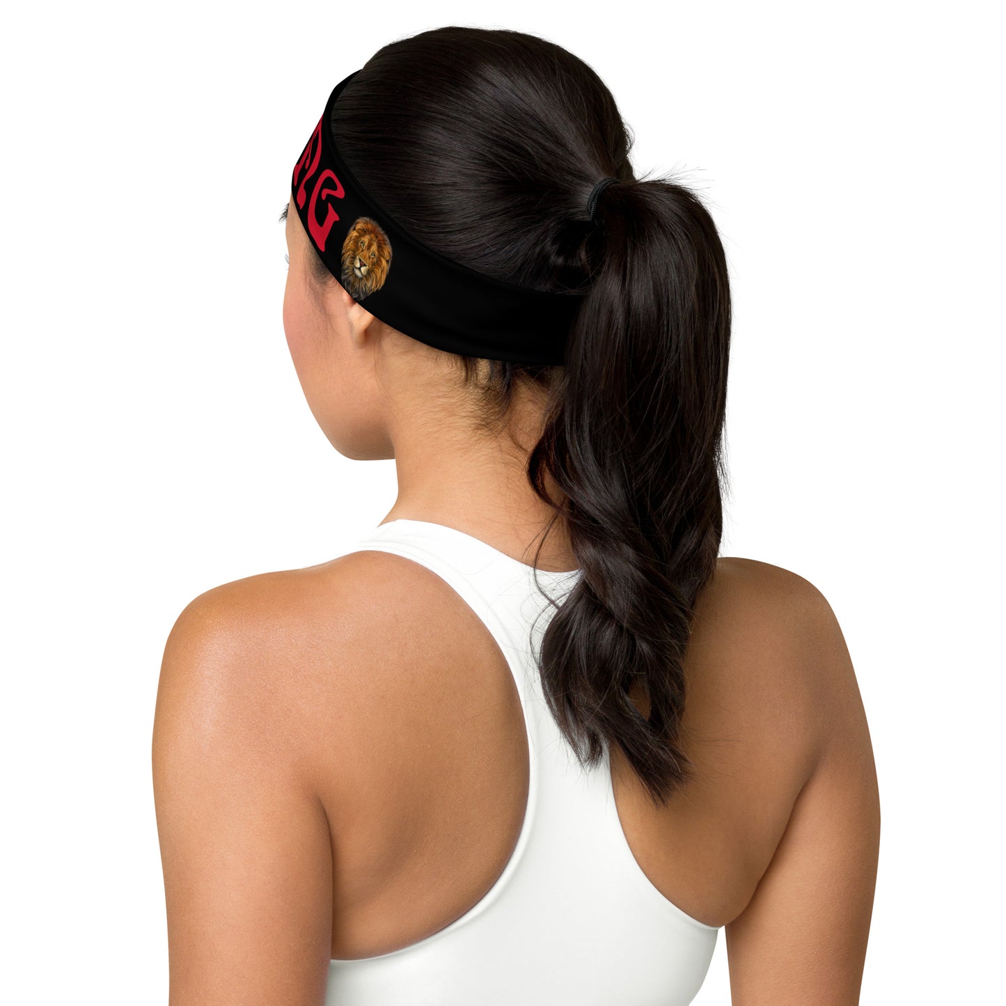 “STRONG” Black Headband W/Red Font