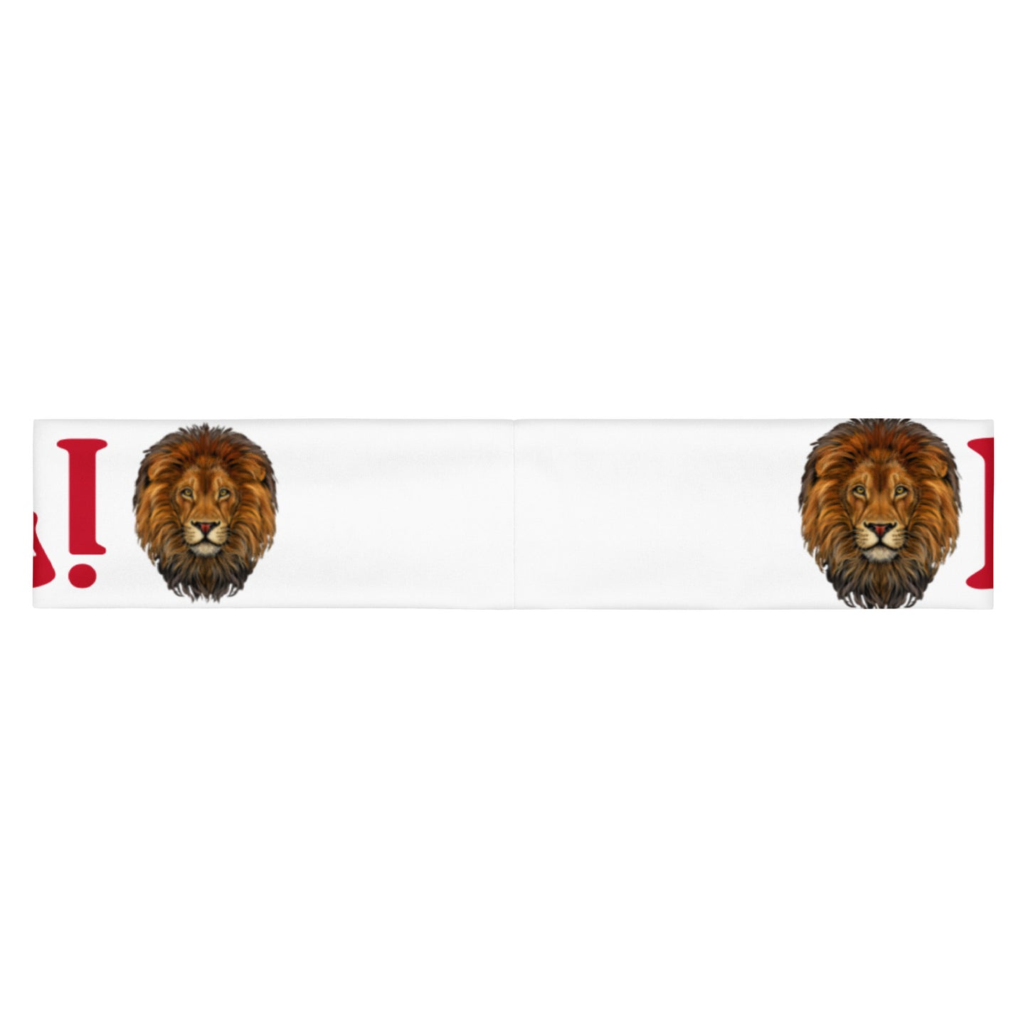 “POWERFUL!”White Headband W/Red Font