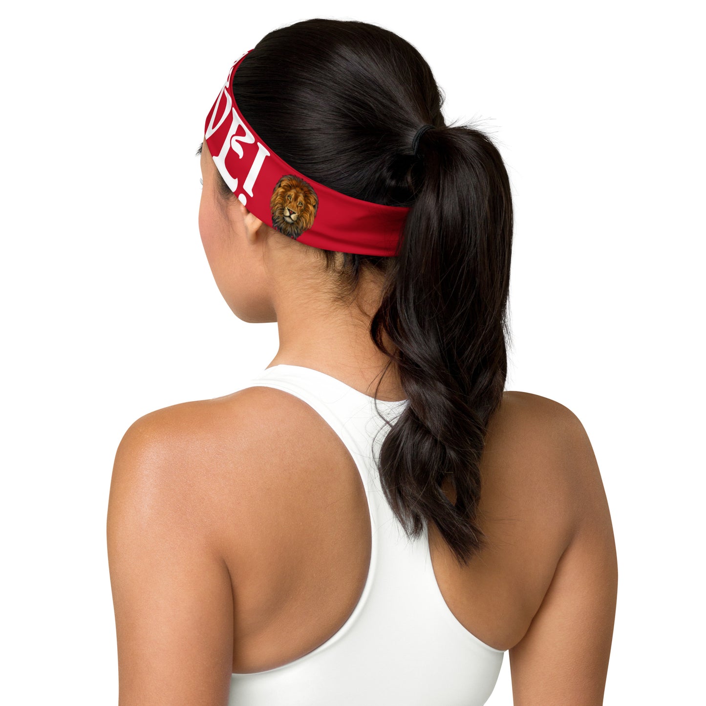 “BRAVE!” Red Headband W/White Font