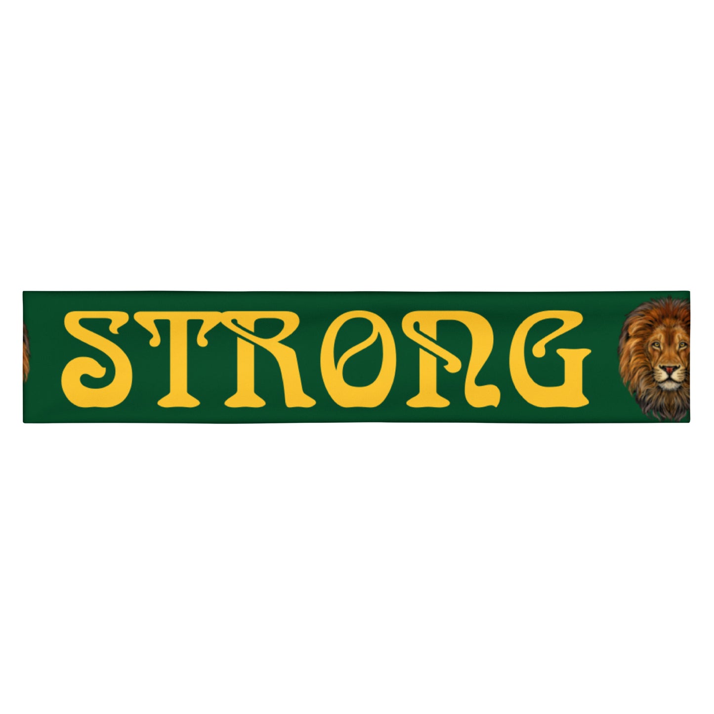 “STRONG” Green Headband W/Yellow Font