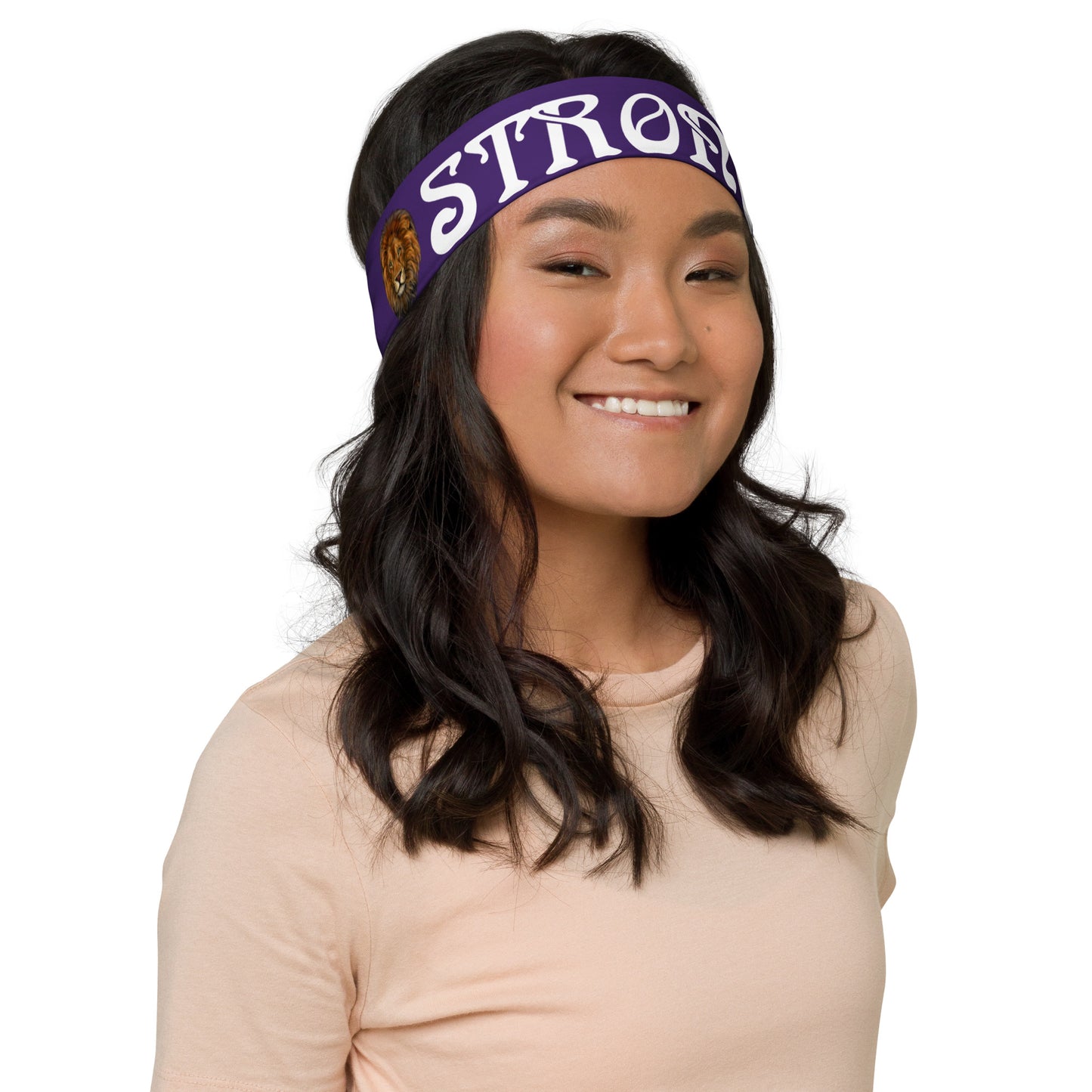 “STRONG” Purple Headband W/White Font
