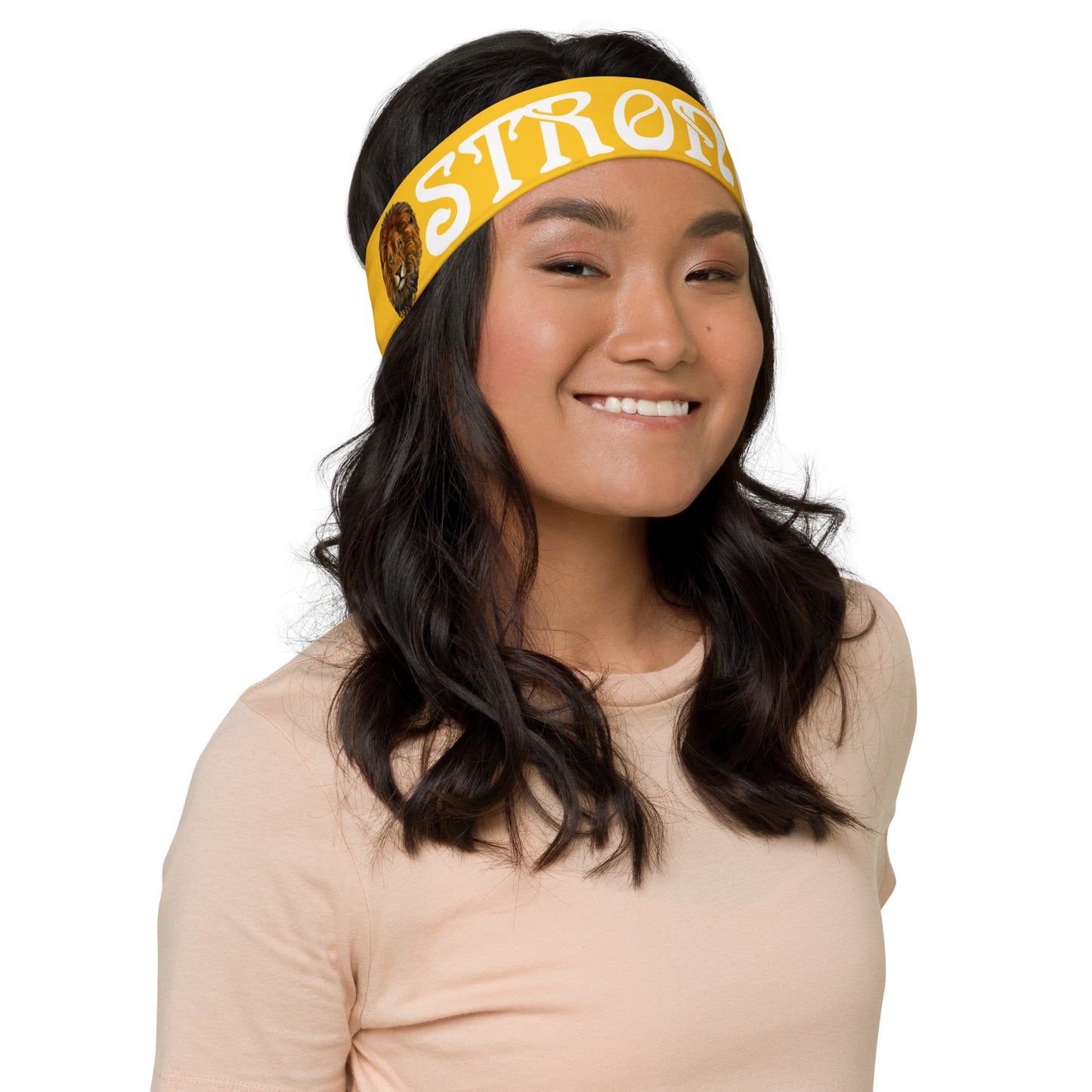 “STRONG” Yellow Headband W/White Font