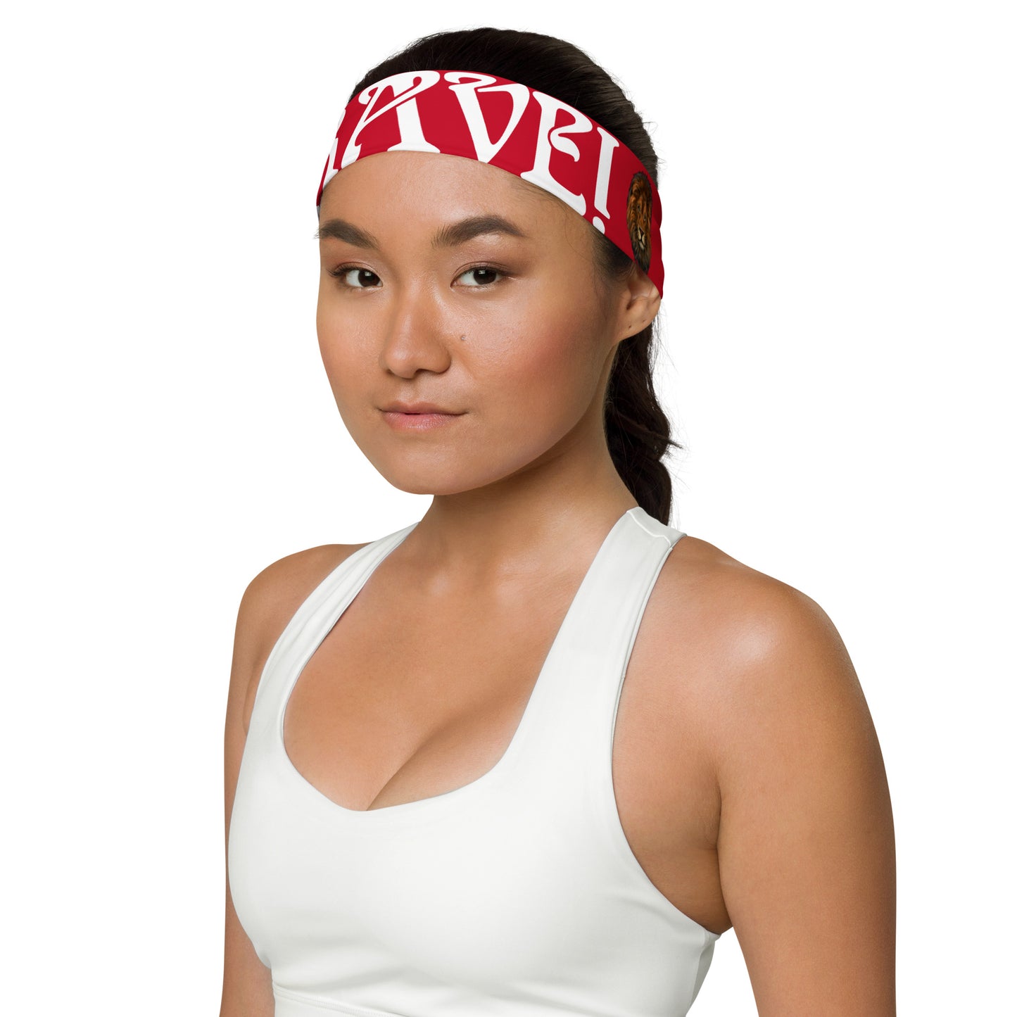 “BRAVE!” Red Headband W/White Font