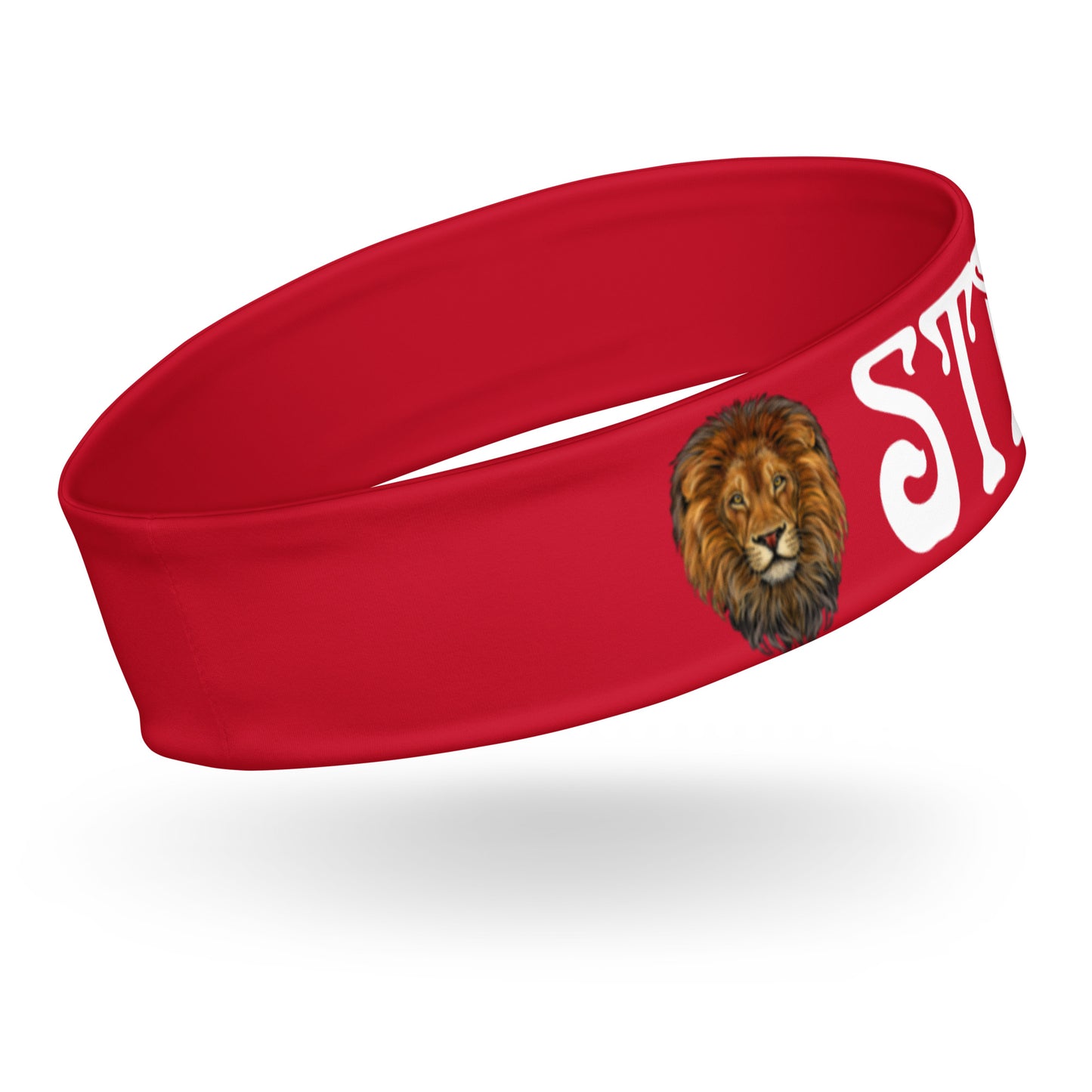 “STRONG” Red Headband W/White Font