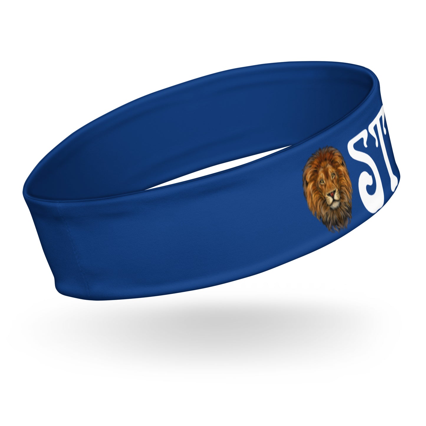 “STRONG” Blue Headband W/White Font