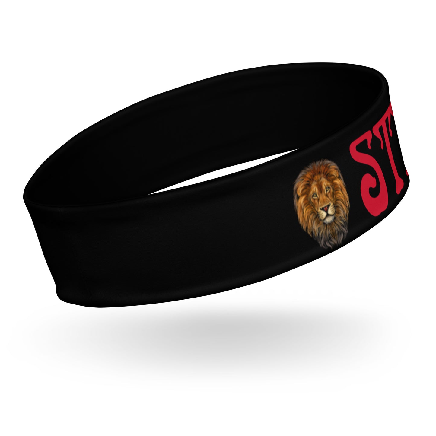 “STRONG” Black Headband W/Red Font