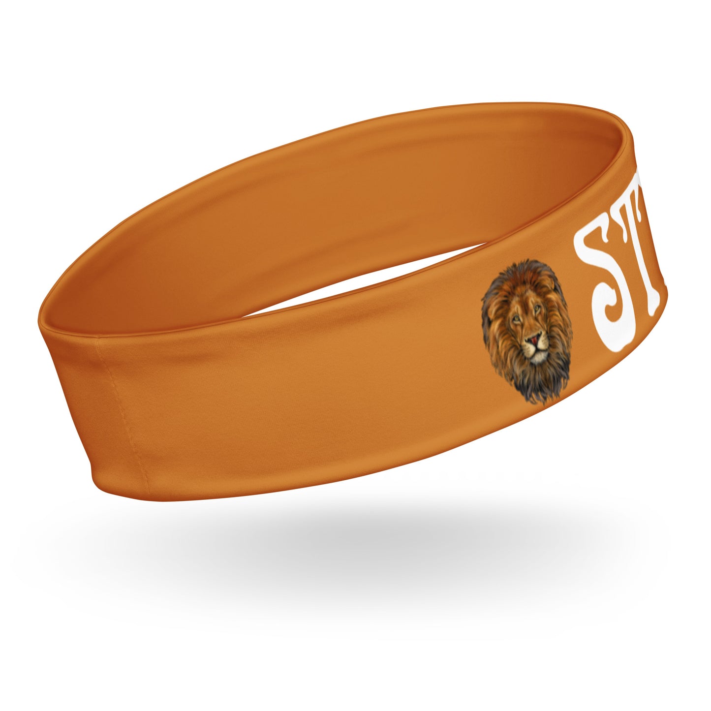 “STRONG” Brown Headband W/White Font