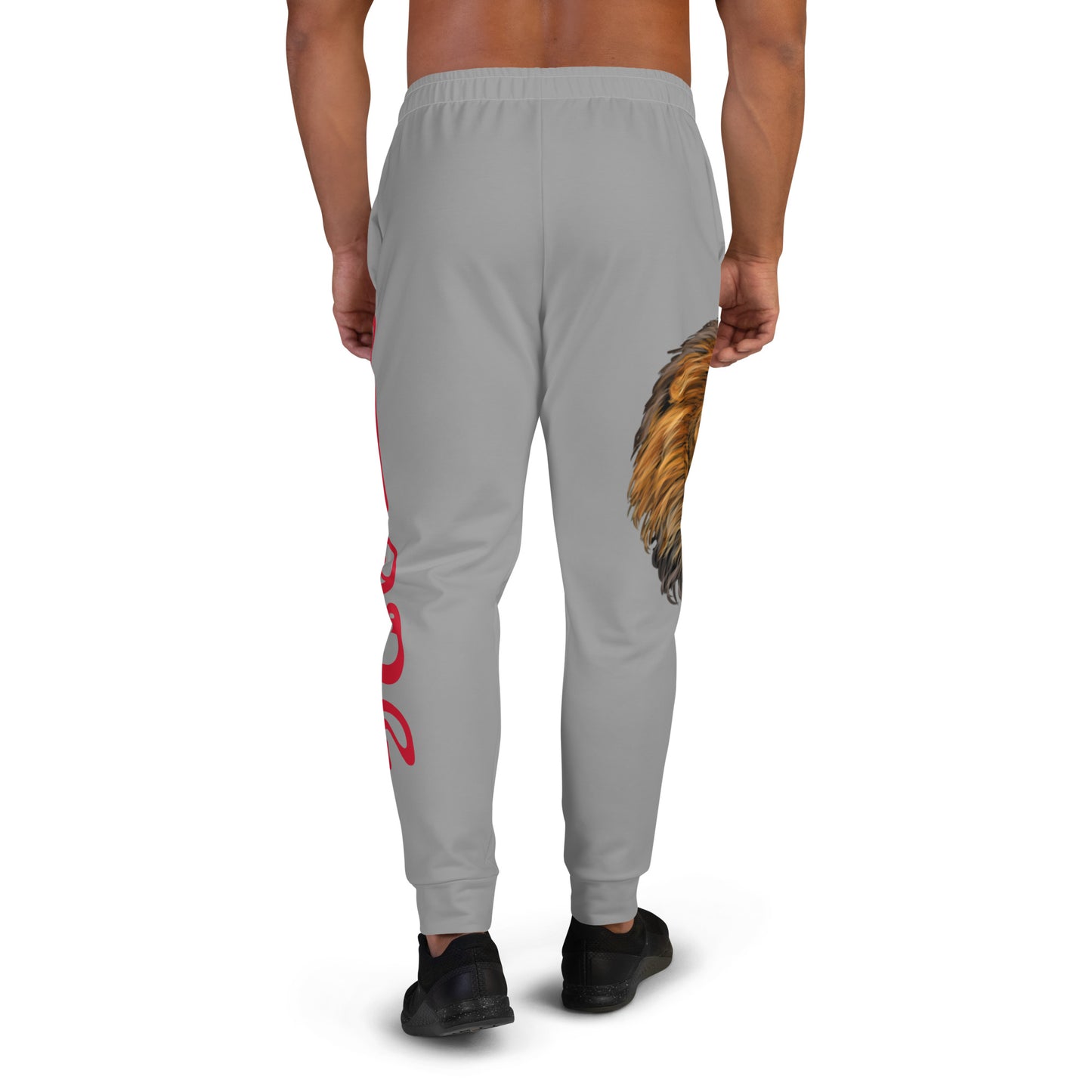 "STRONG"Grey Men's Joggers W/Red Font