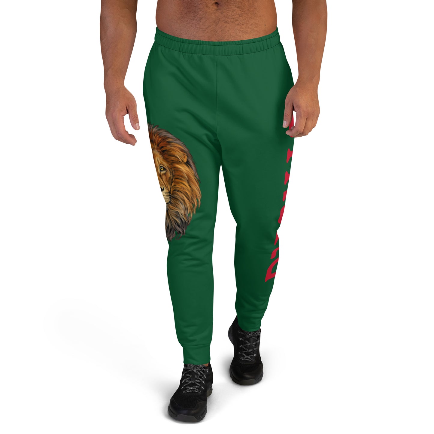 "STRONG"Green Men's Joggers W/Red Font