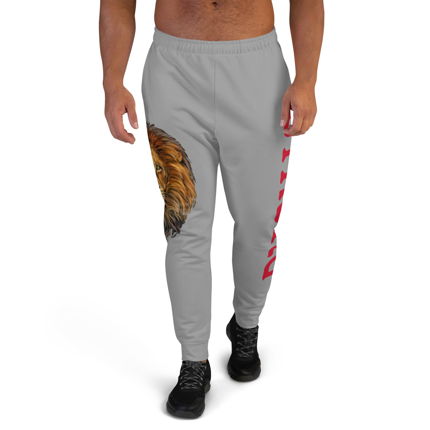 "STRONG"Grey Men's Joggers W/Red Font