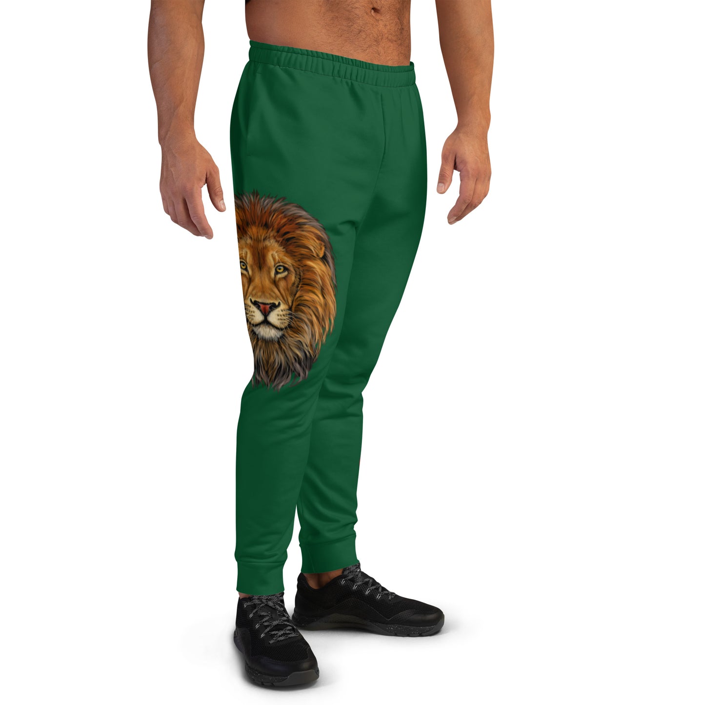 "STRONG"Green Men's Joggers W/Red Font