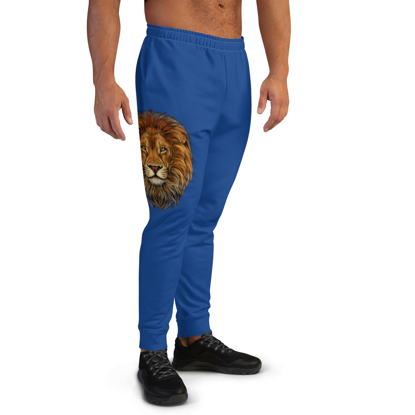 "STRONG"Navy Blue Men's Joggers W/Red Font