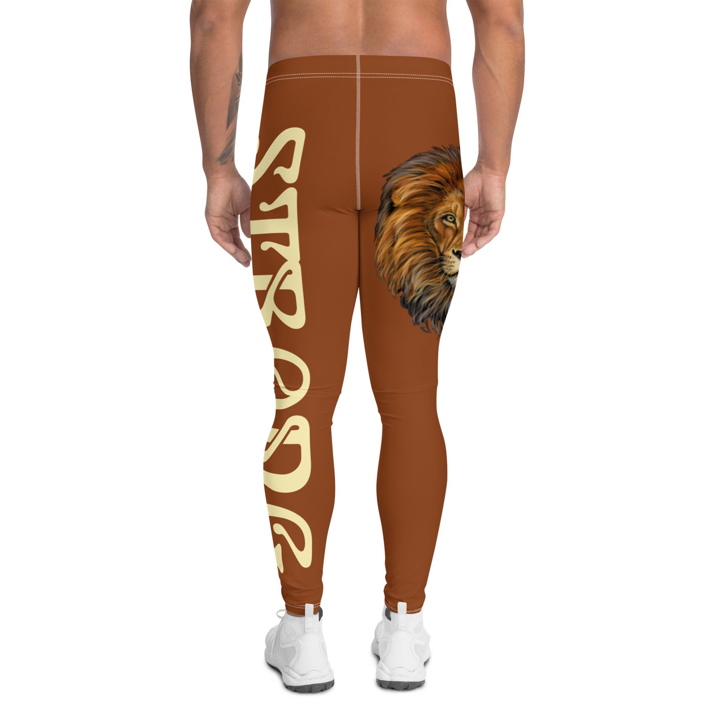 “STRONG”Brown Men's Leggings W/Banana Font