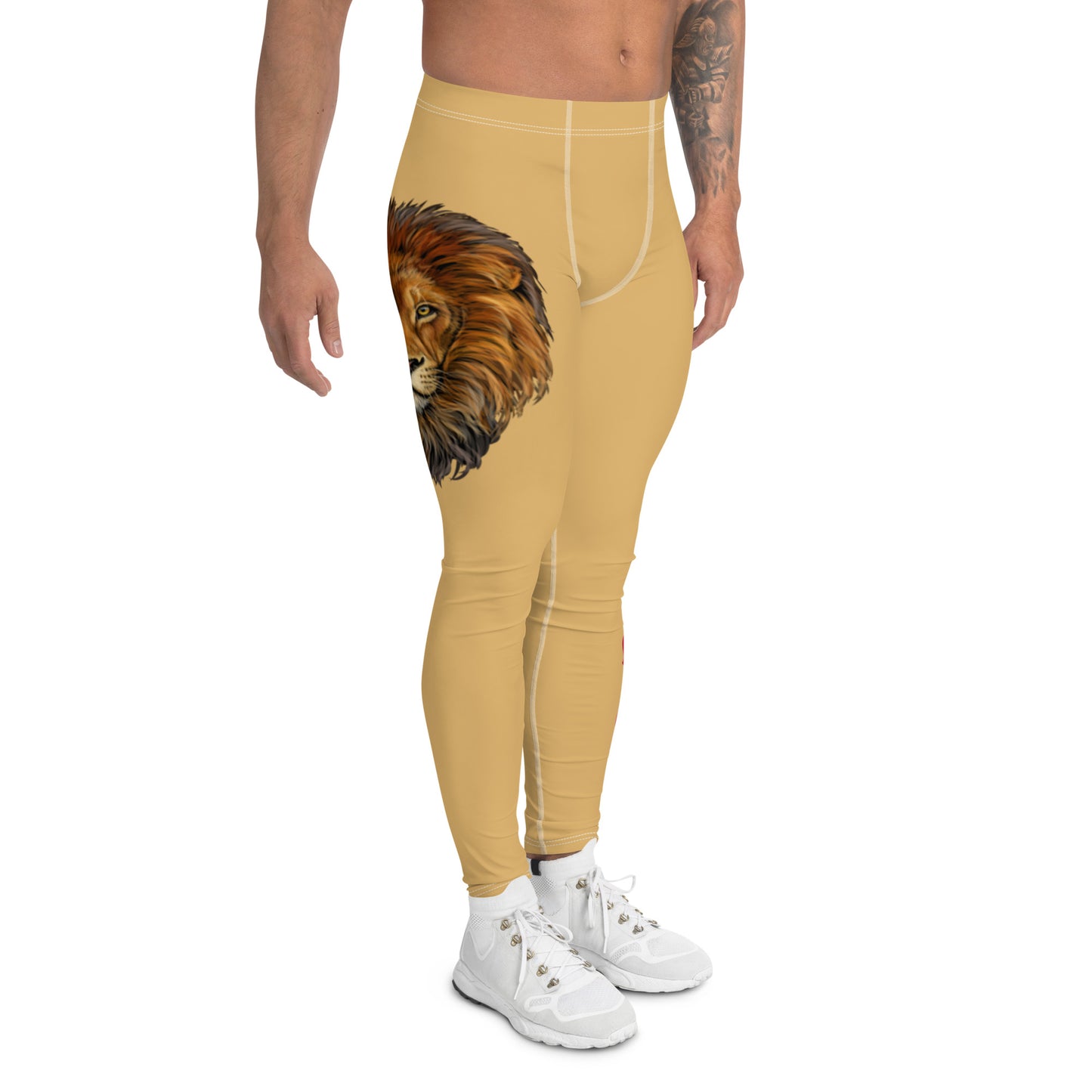 “STRONG”Fawn Men's Leggings W/Red Font