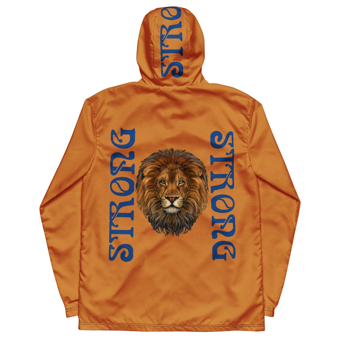 “STRONG”Bronze Men’s Windbreaker W/Navy Blue Font