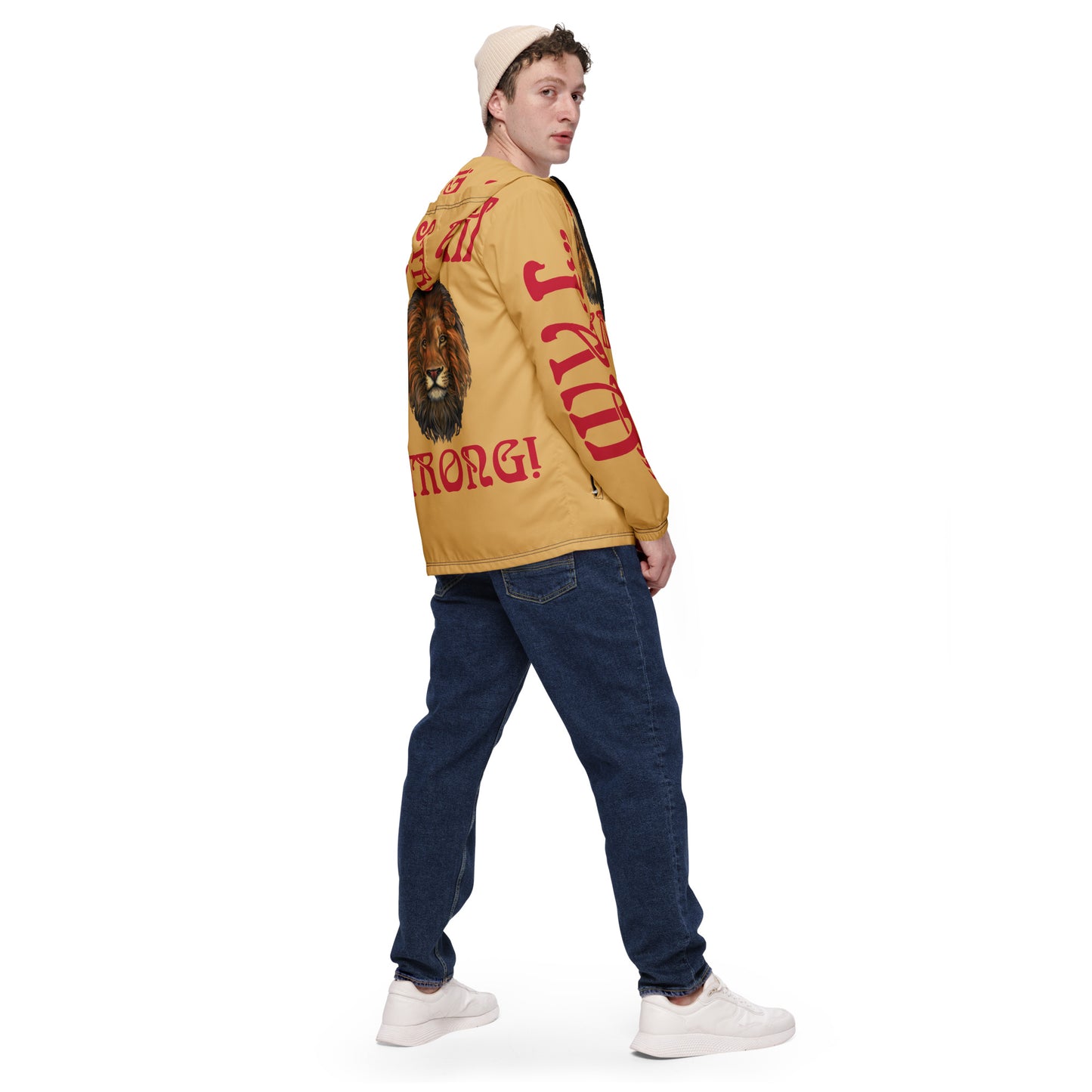 “I’AM STRONG!”Fawn Unisex Windbreaker W/Red Font