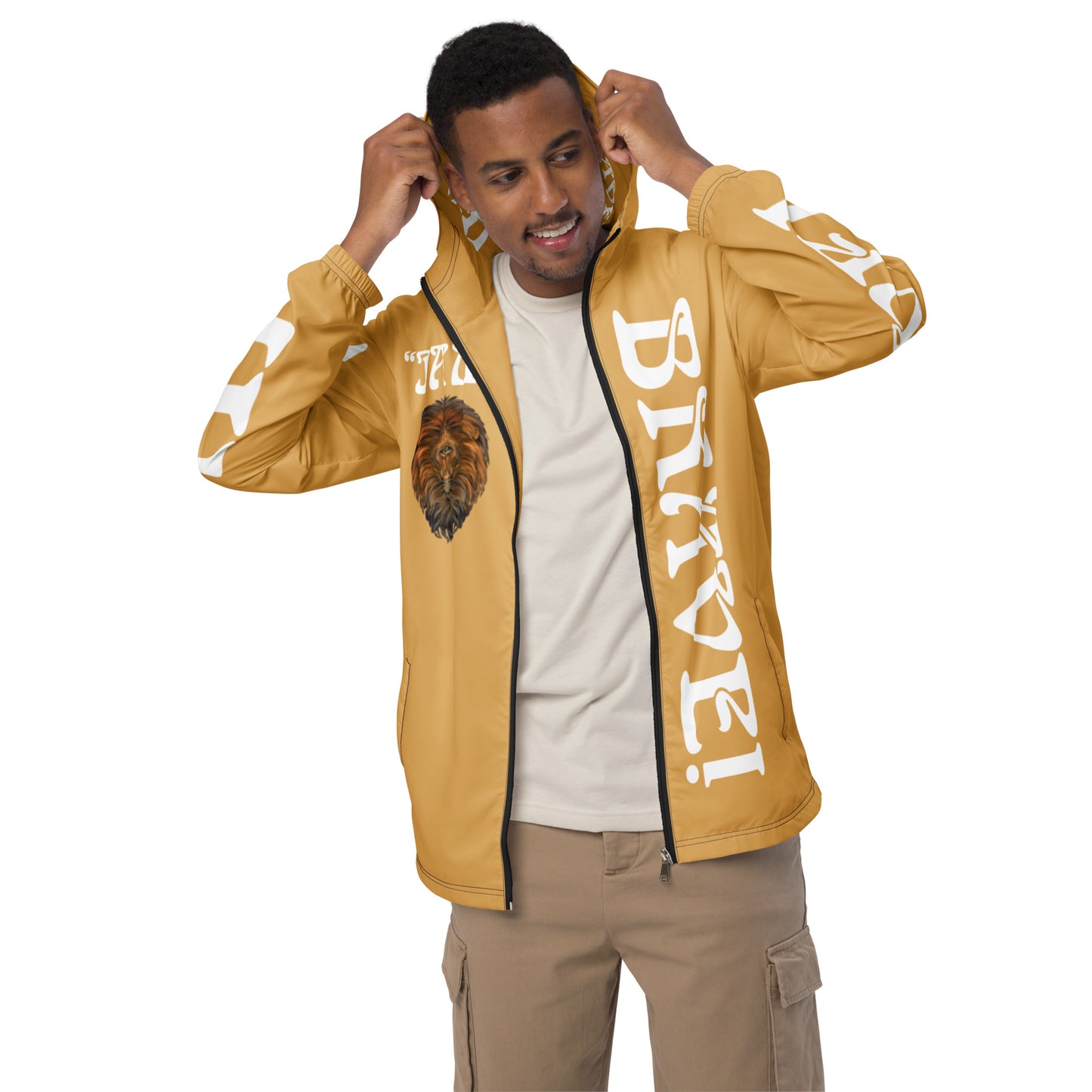 “I’AM BRAVE!”Fawn Unisex Windbreaker W/White Font
