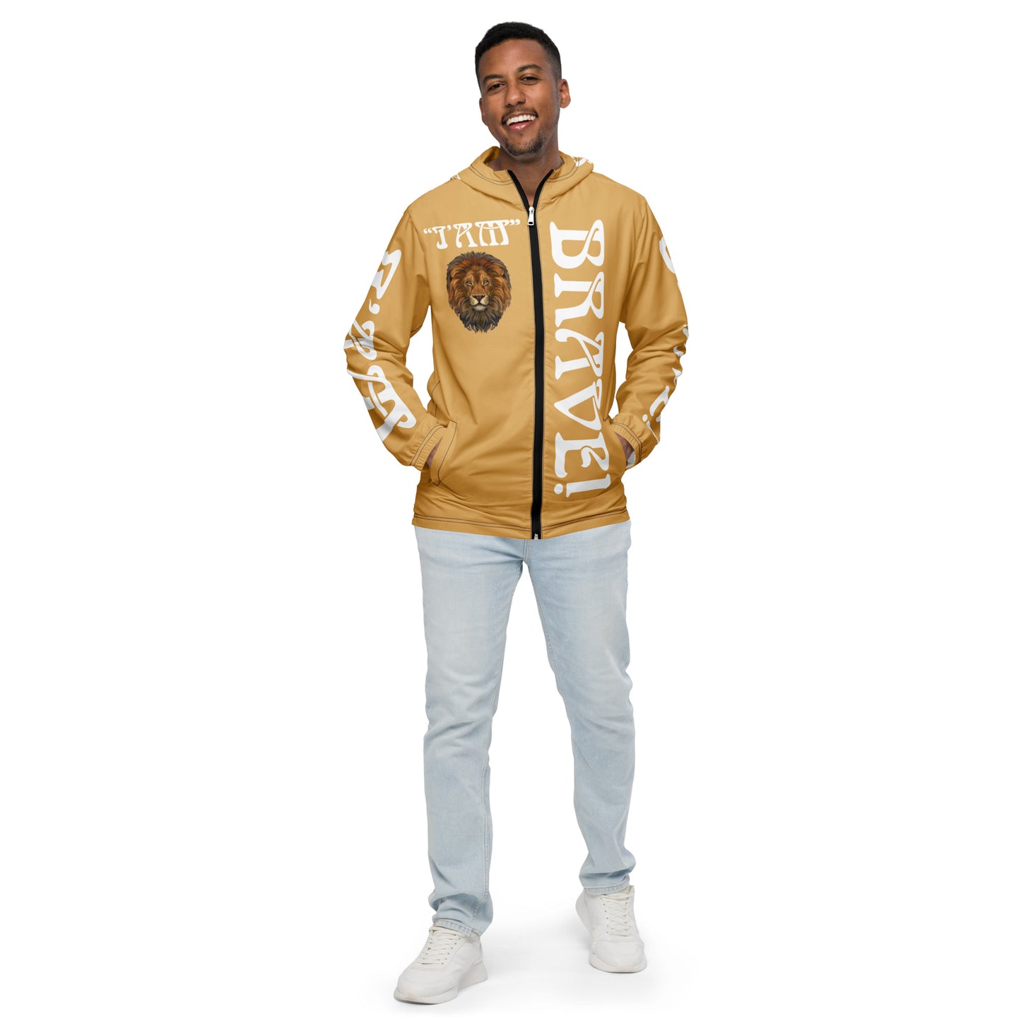 “I’AM BRAVE!”Fawn Unisex Windbreaker W/White Font