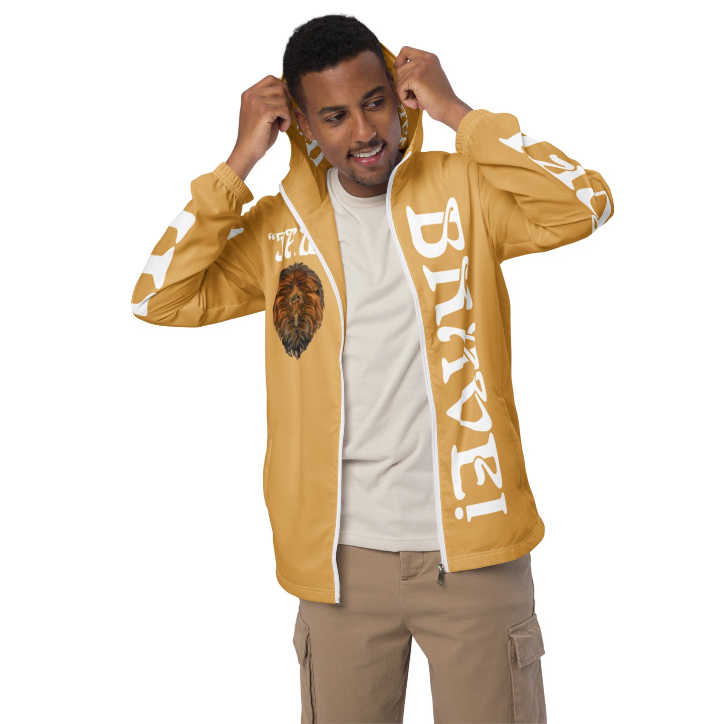 “I’AM BRAVE!”Fawn Unisex Windbreaker W/White Font