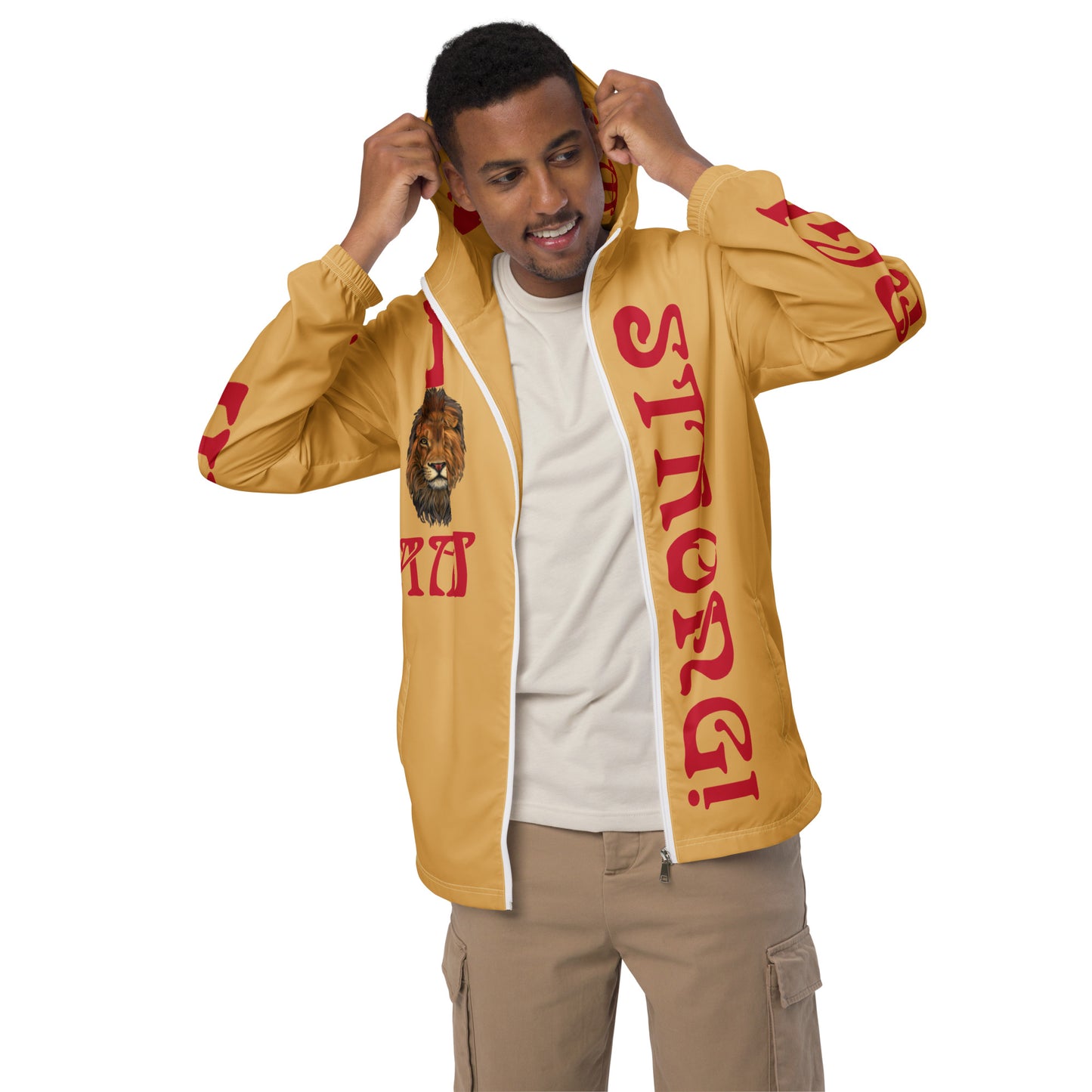 “I’AM STRONG!”Fawn Unisex Windbreaker W/Red Font