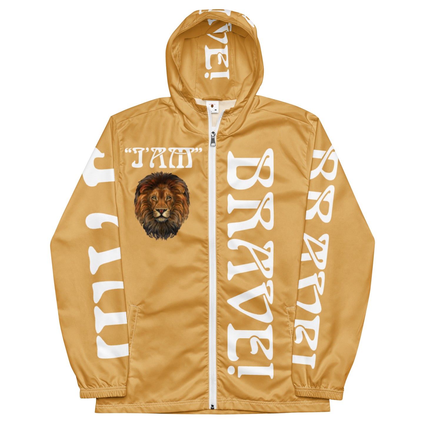 “I’AM BRAVE!”Fawn Unisex Windbreaker W/White Font