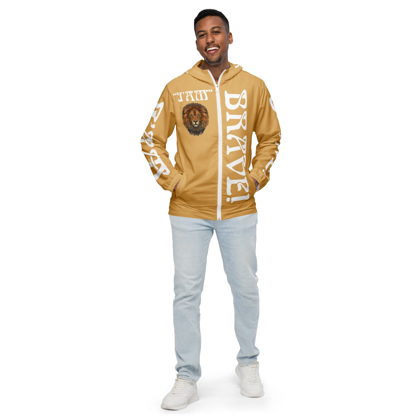 “I’AM BRAVE!”Fawn Unisex Windbreaker W/White Font
