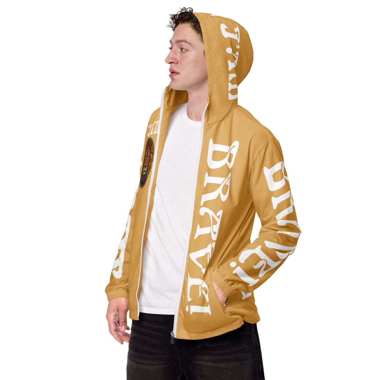 “I’AM BRAVE!”Fawn Unisex Windbreaker W/White Font