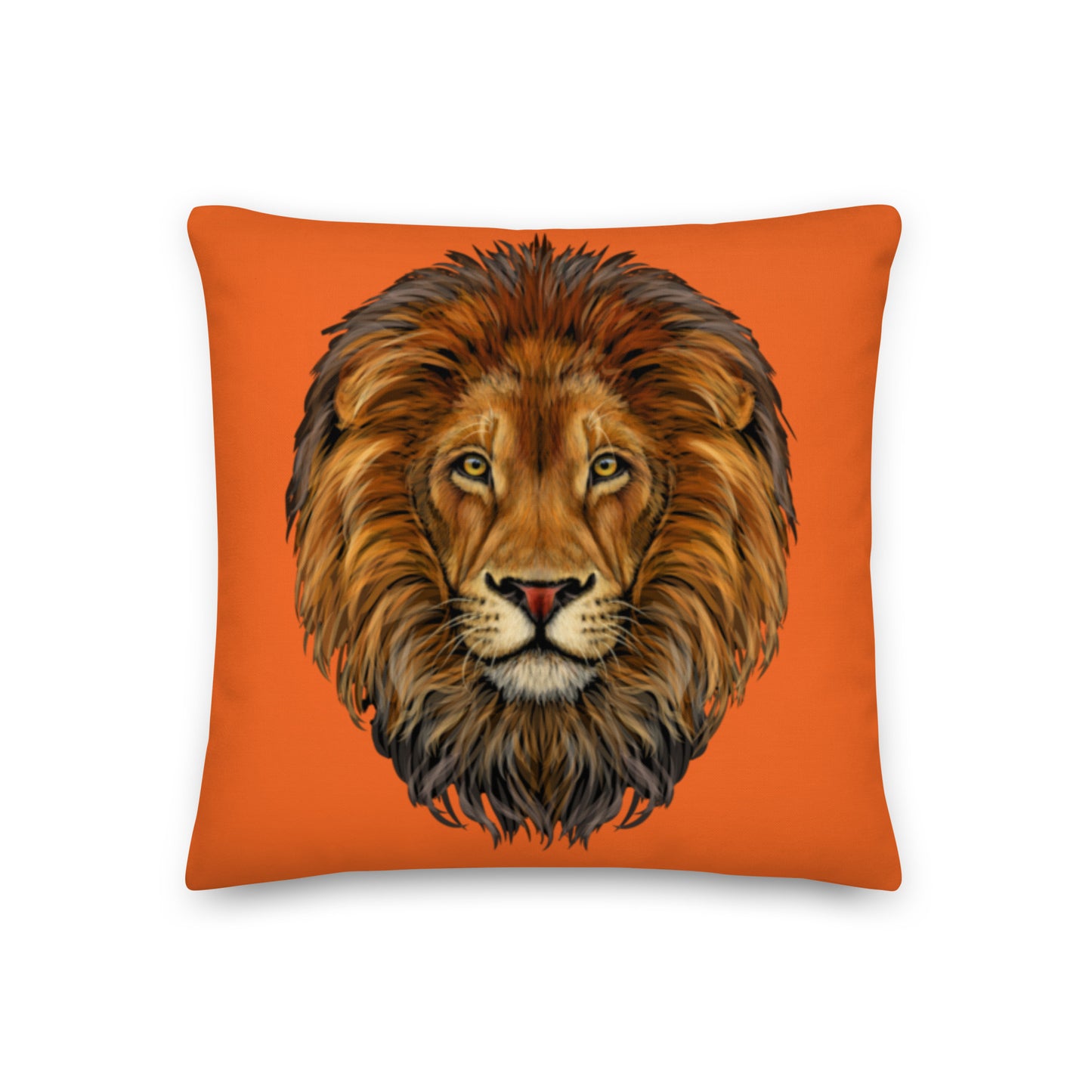 “LION”Orange Premium Pillow