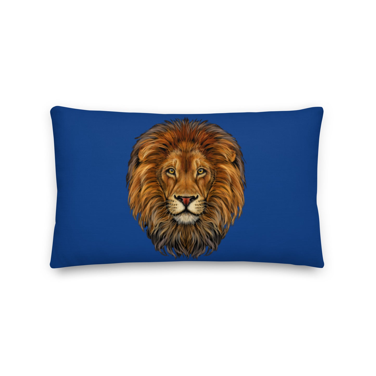 “LION”Blue Premium Pillow