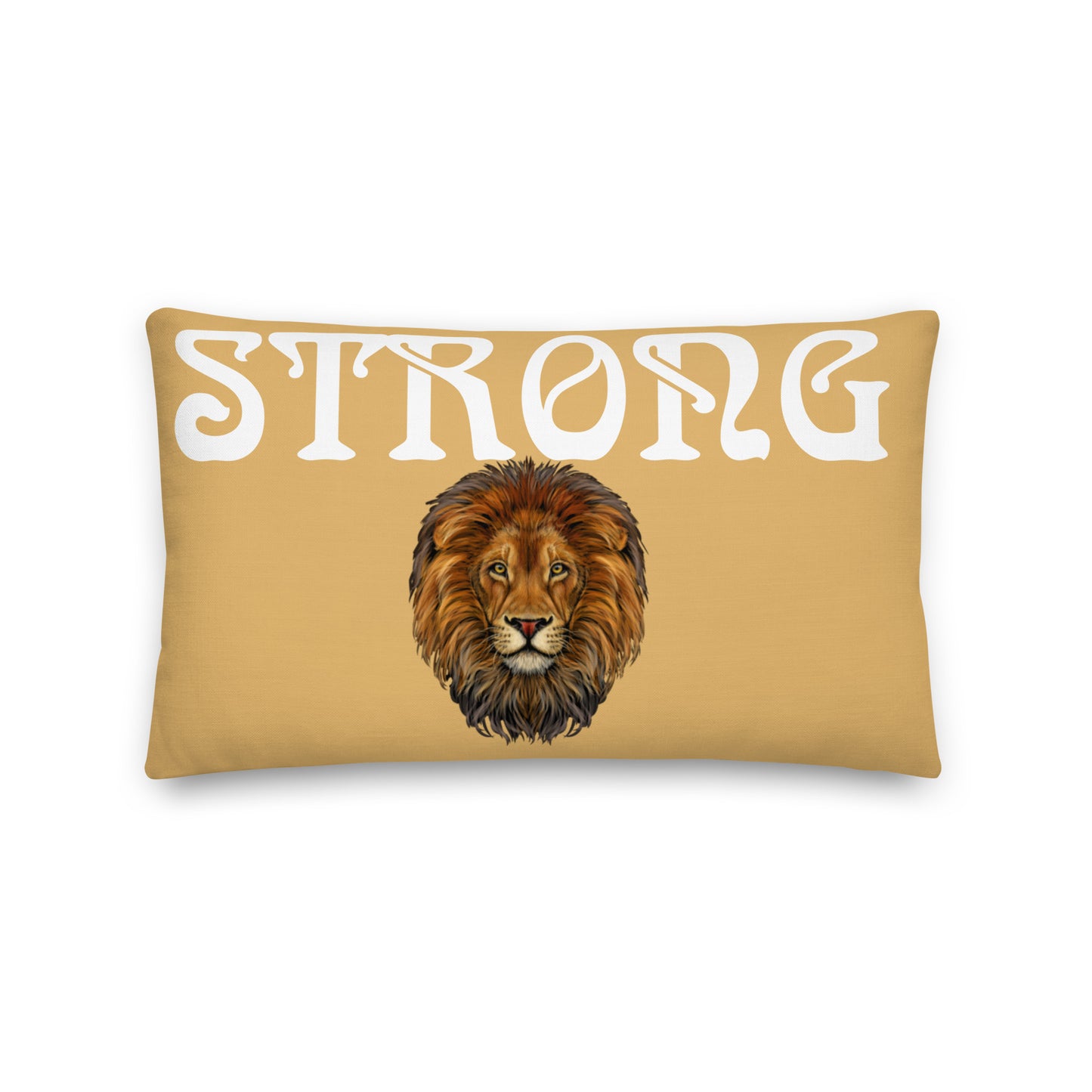 “STRONG”Fawn Premium Pillow W/White Font