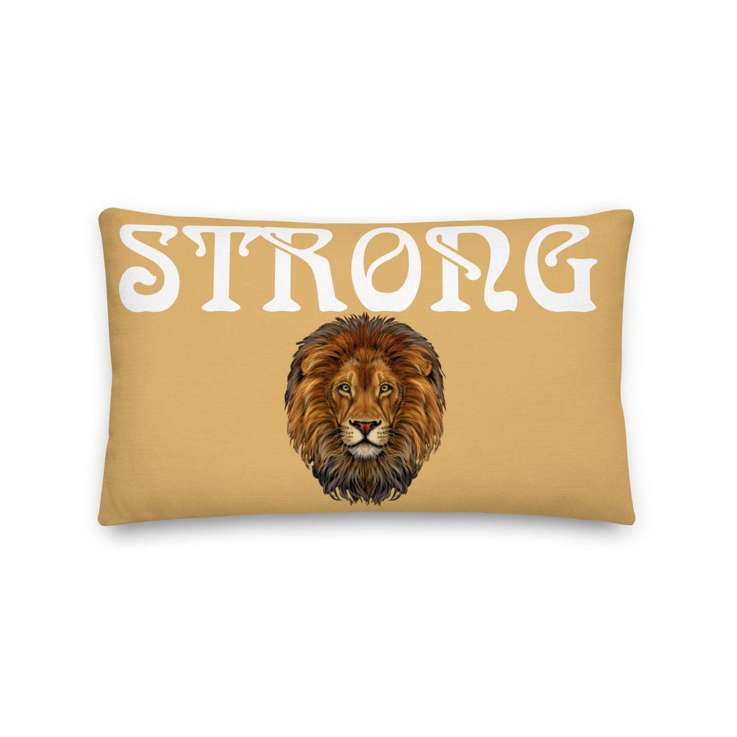 “STRONG”Fawn Premium Pillow W/White Font