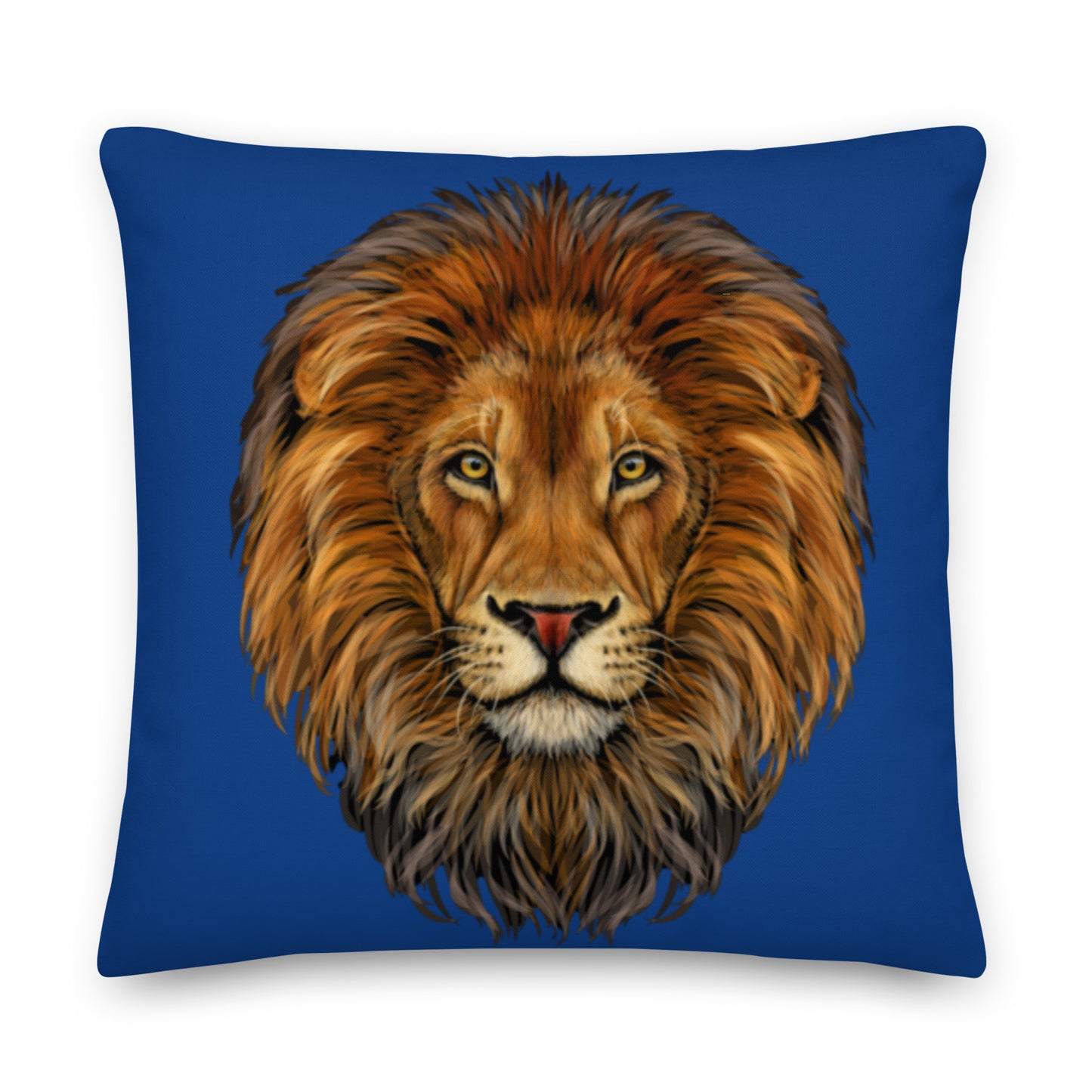 “LION”Blue Premium Pillow