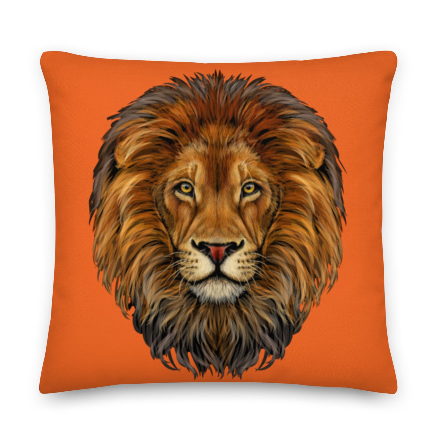 “LION”Orange Premium Pillow