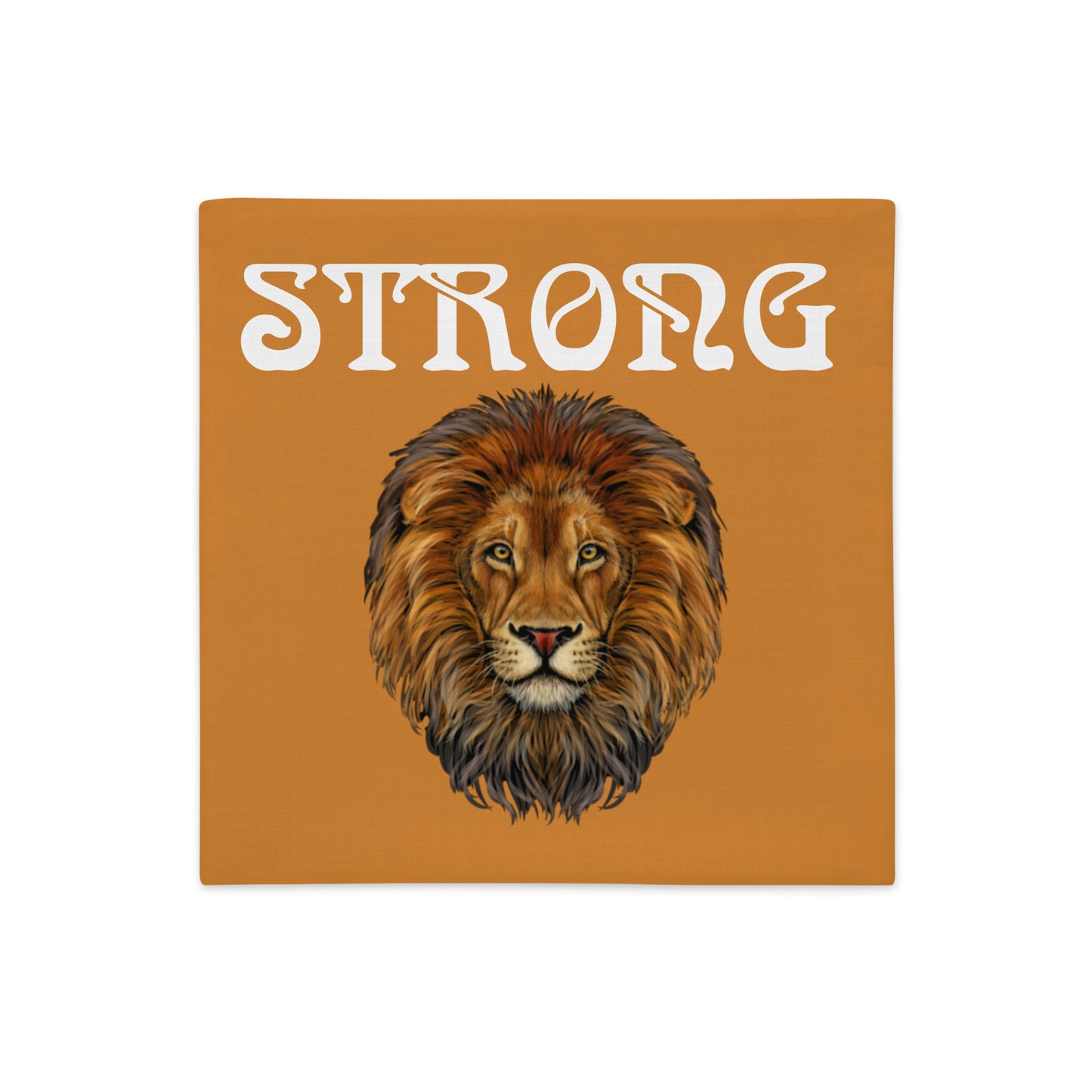 “STRONG”Bronze Premium Pillow Case W/White Font