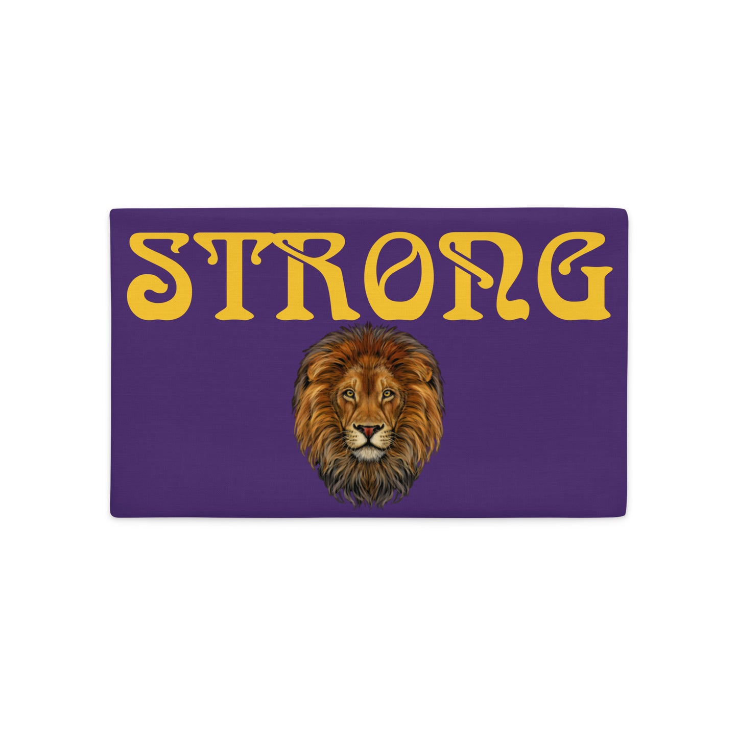 “STRONG”Purple Premium Pillow Case W/Yellow Font