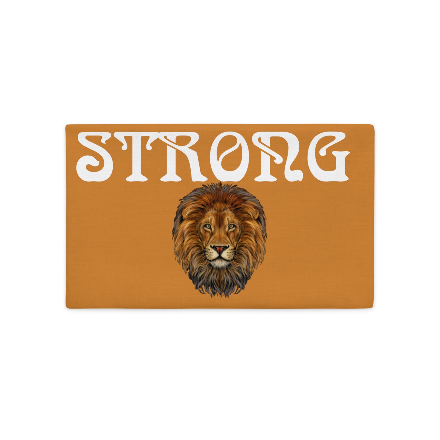 “STRONG”Bronze Premium Pillow Case W/White Font