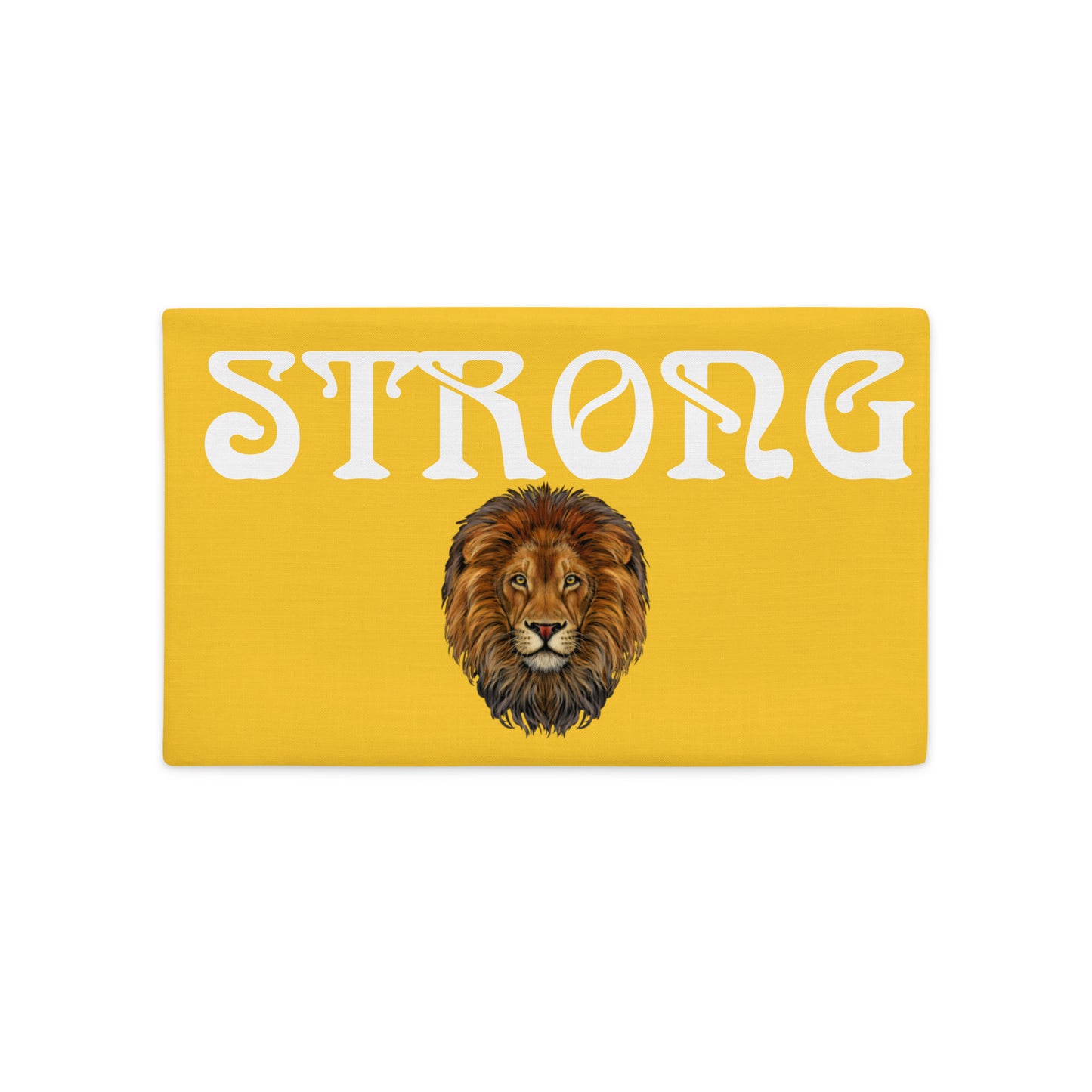 “STRONG”Yellow Premium Pillow Case W/White Font