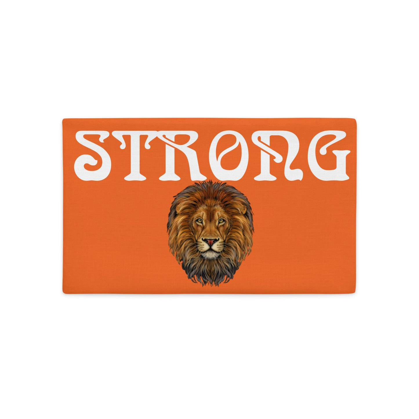 “STRONG”Orange Premium Pillow Case W/White Font
