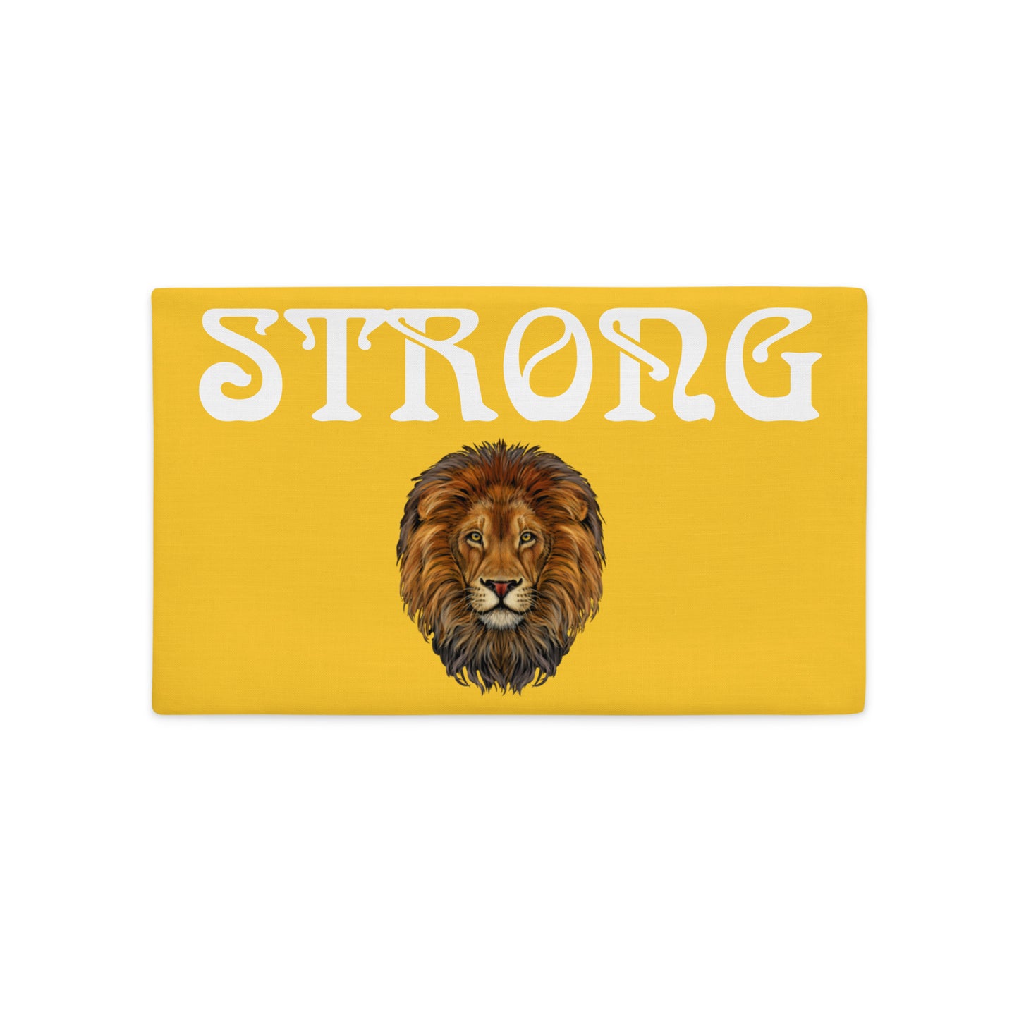 “STRONG”Yellow Premium Pillow Case W/White Font