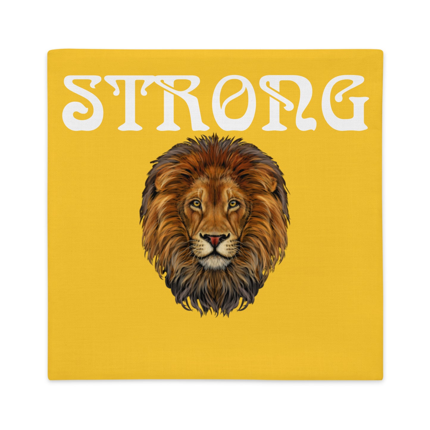 “STRONG”Yellow Premium Pillow Case W/White Font