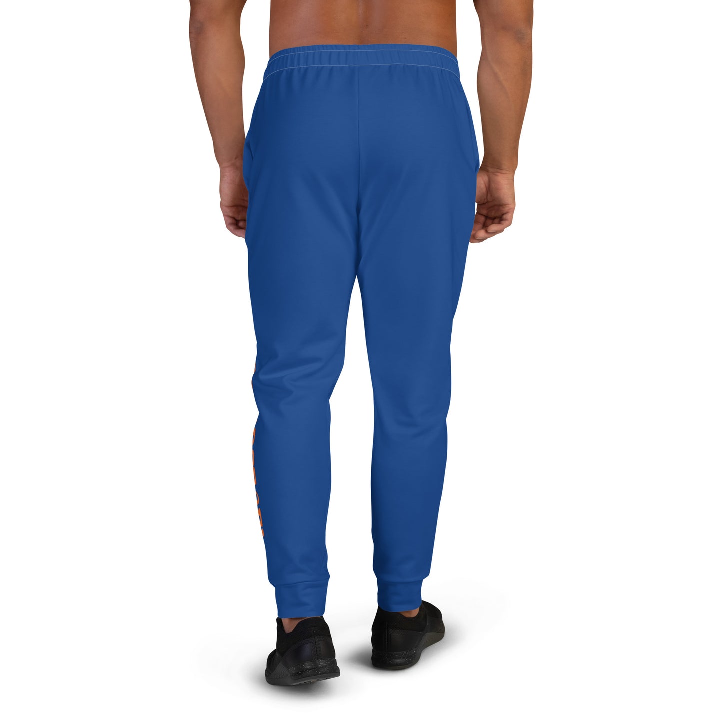 “I’M A MASTERPIECE!”Men's Blue Joggers W/Orange Font