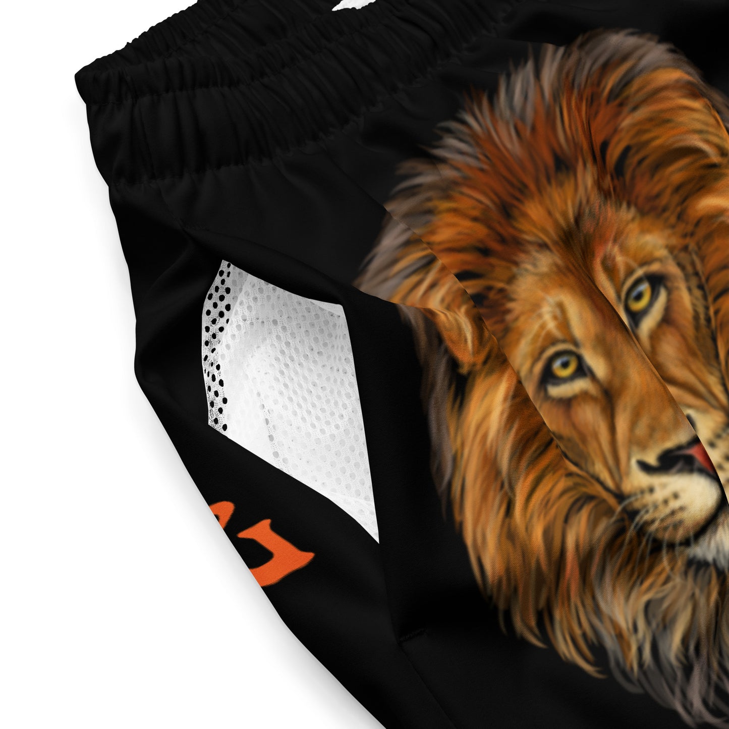 “STRONG” Black Men's Swim Trunks W/Orange Font
