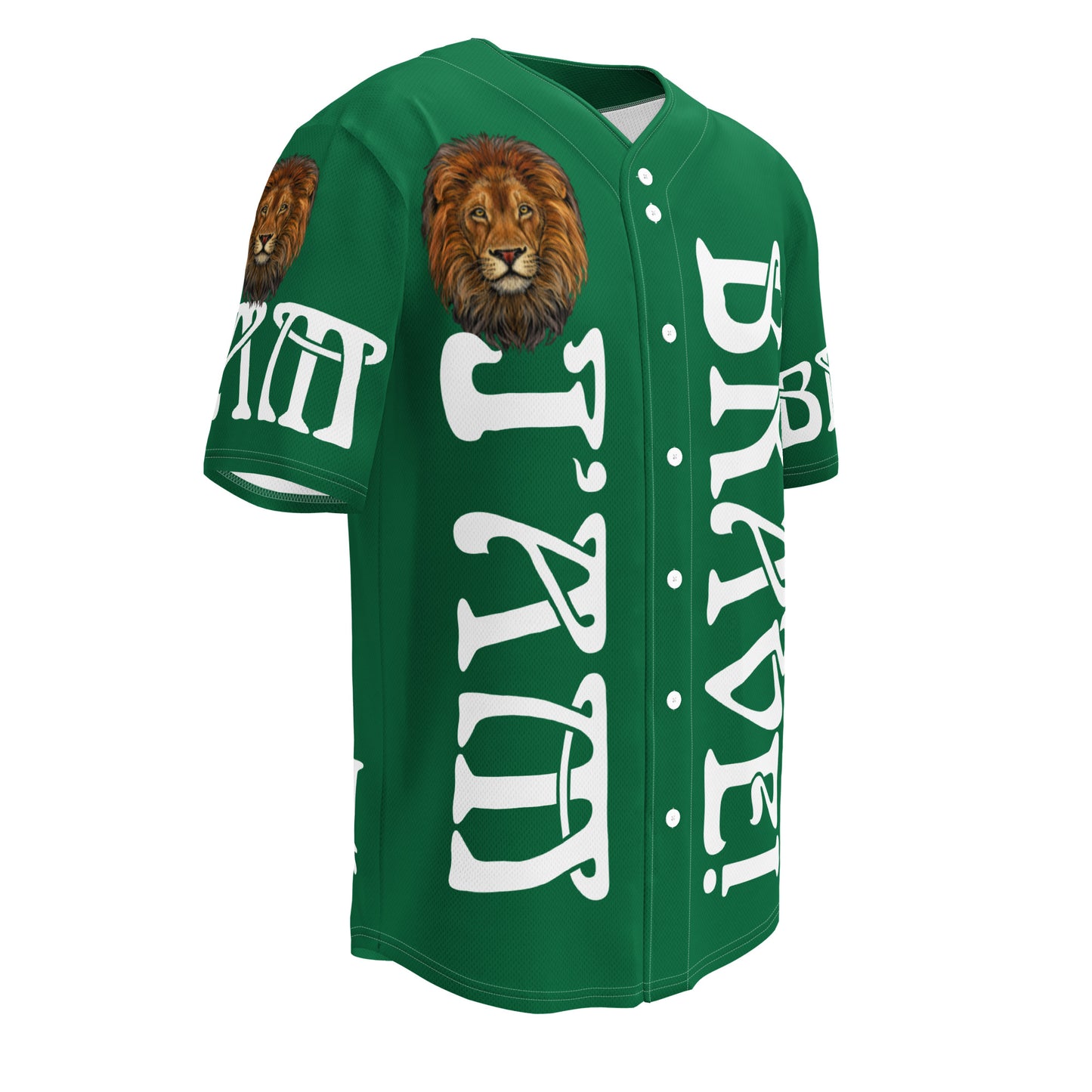 “I’AM BRAVE!” Green Unisex Baseball Jersey W/White Font