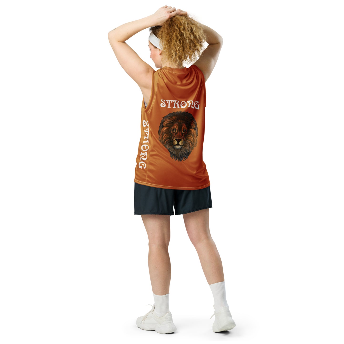 “STRONG”Bronze Unisex Basketball Jersey W/White Font