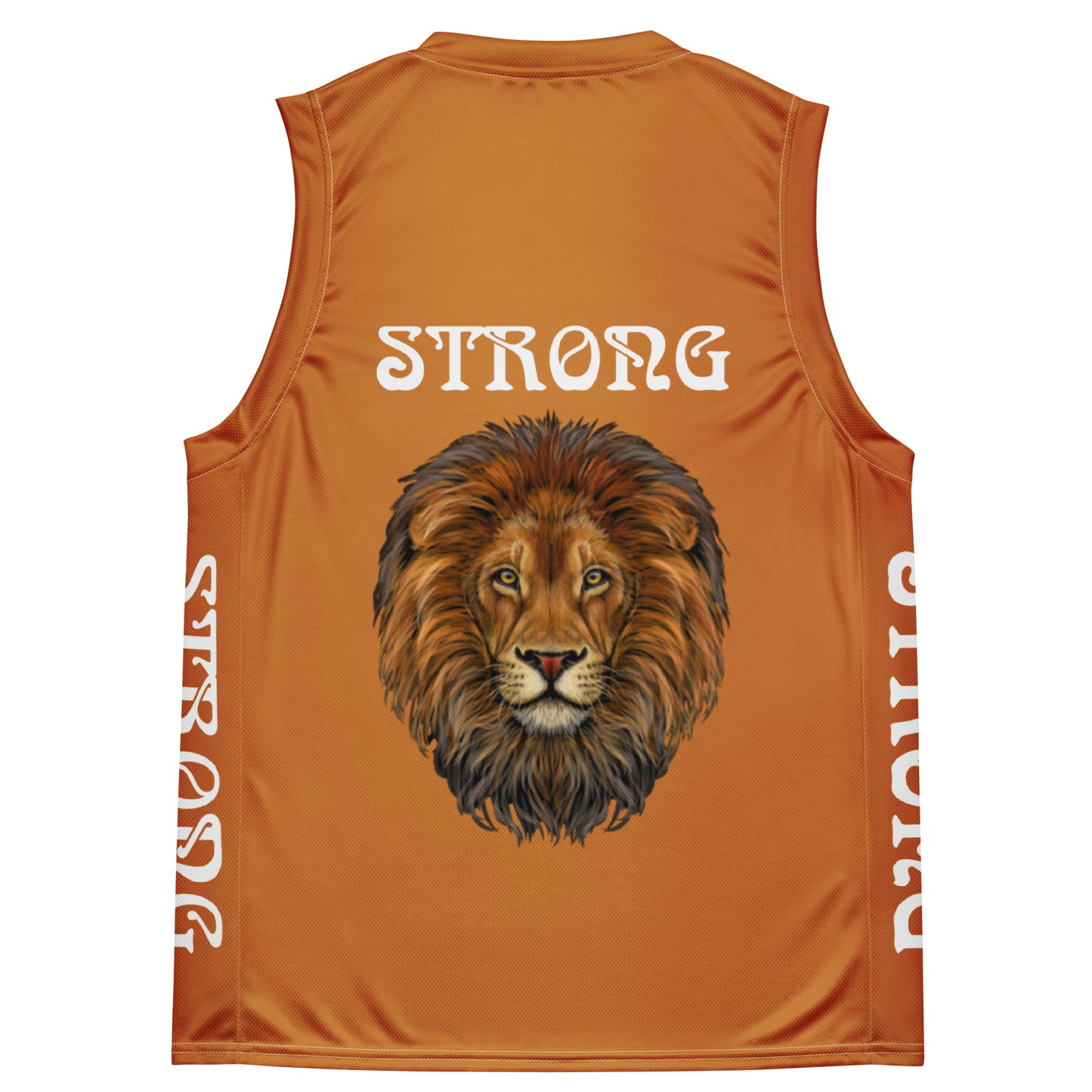 “STRONG”Bronze Unisex Basketball Jersey W/White Font