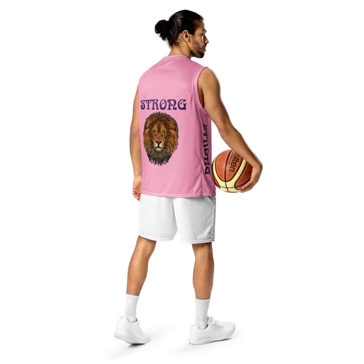 “STRONG”Cotton Candy Unisex BasketballJersey W/Purple Font